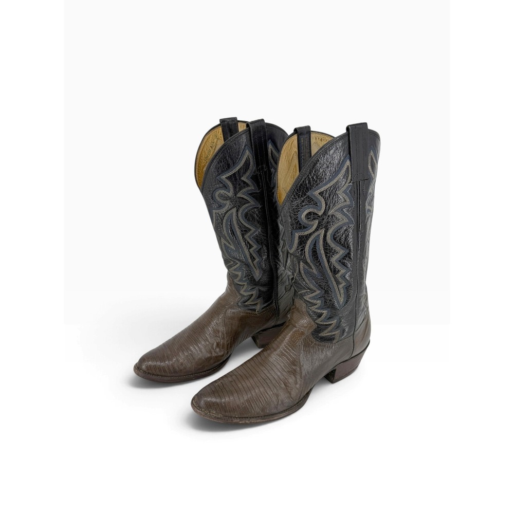 Panhandle Slim Lizard Skin Leather Western Cowboy Boots Men 9.5 Exotic